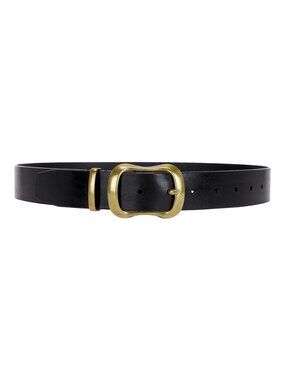 RENGGLI Leather Belt in Ink Black
